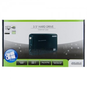 Carcasa aluminiu pentru HDD 3.5" SATA, USB2.0, RACK, SERTAR, 4WORLD 05297